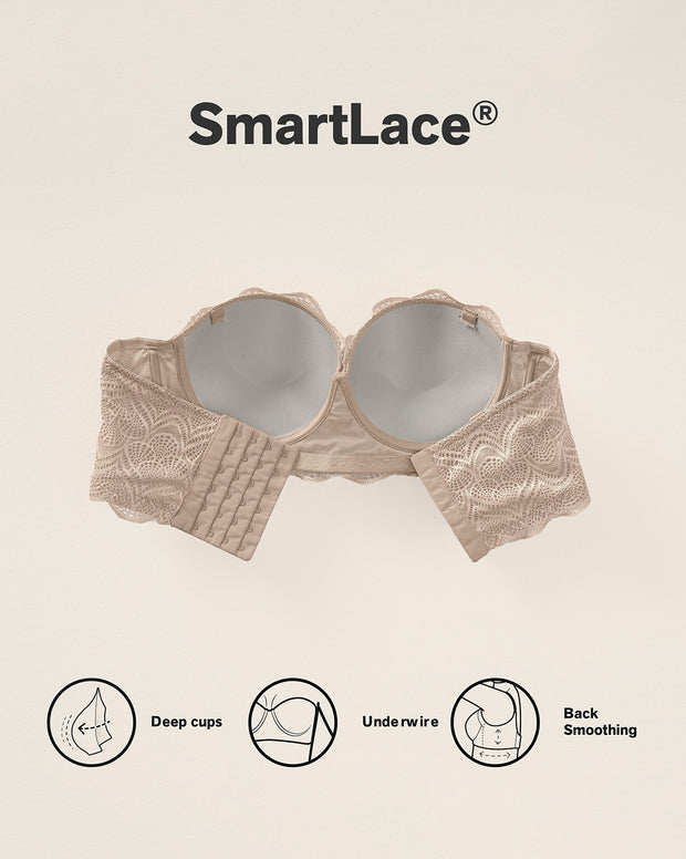 Convertible balconette lace push up bra