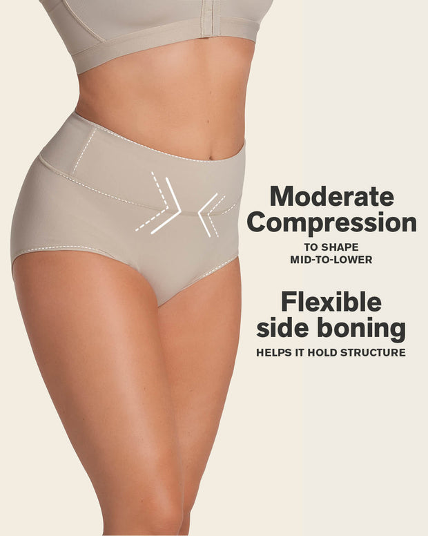 High-waisted classic smoothing brief