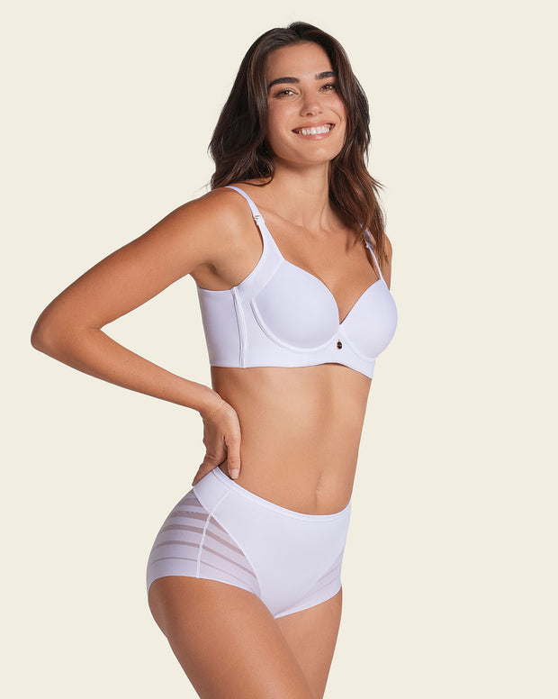 Lace stripe undetectable classic shaper panty