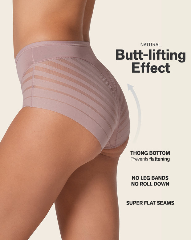 Lace stripe undetectable classic shaper panty