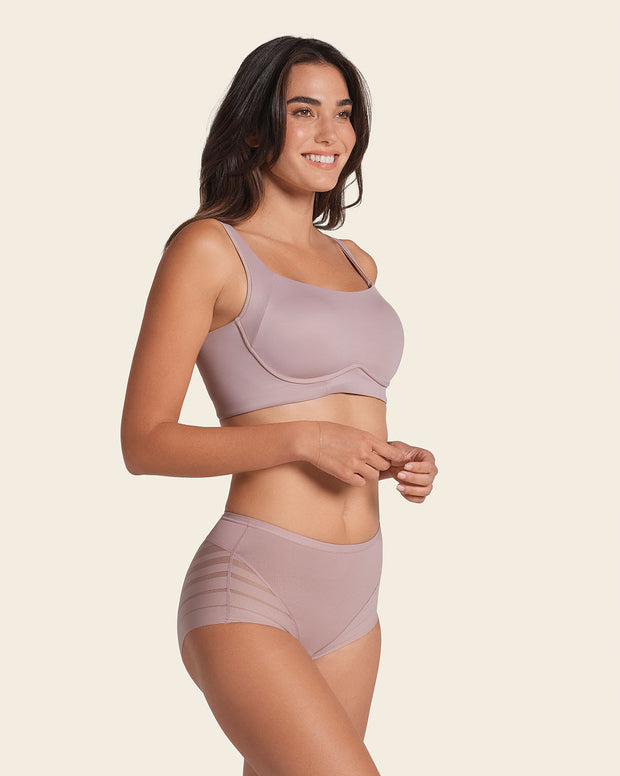 Lace stripe undetectable classic shaper panty