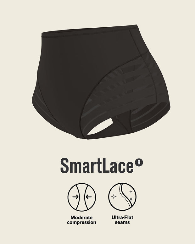 Lace stripe undetectable classic shaper panty