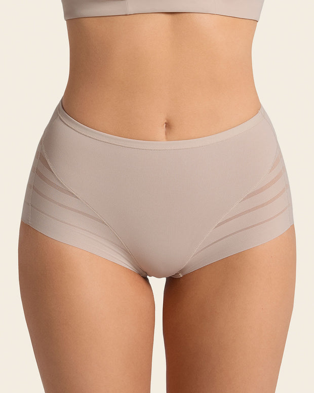 Lace stripe undetectable classic shaper panty
