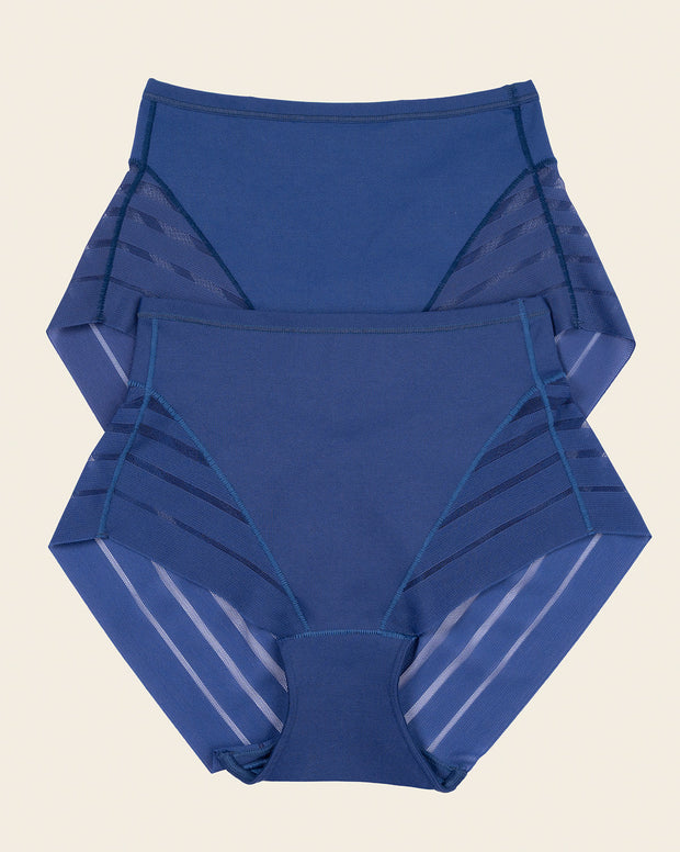Lace stripe undetectable classic shaper panty