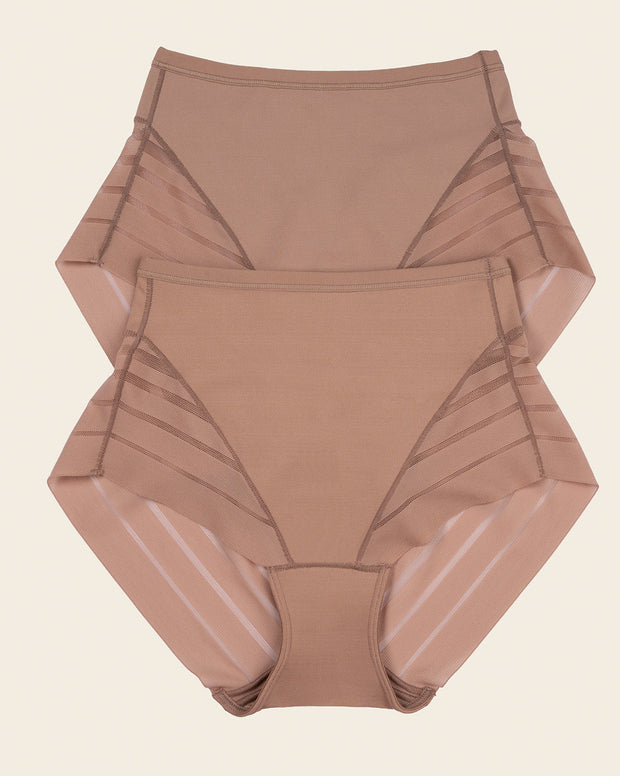 Lace stripe undetectable classic shaper panty