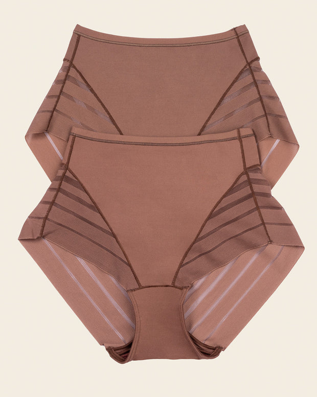 Lace stripe undetectable classic shaper panty