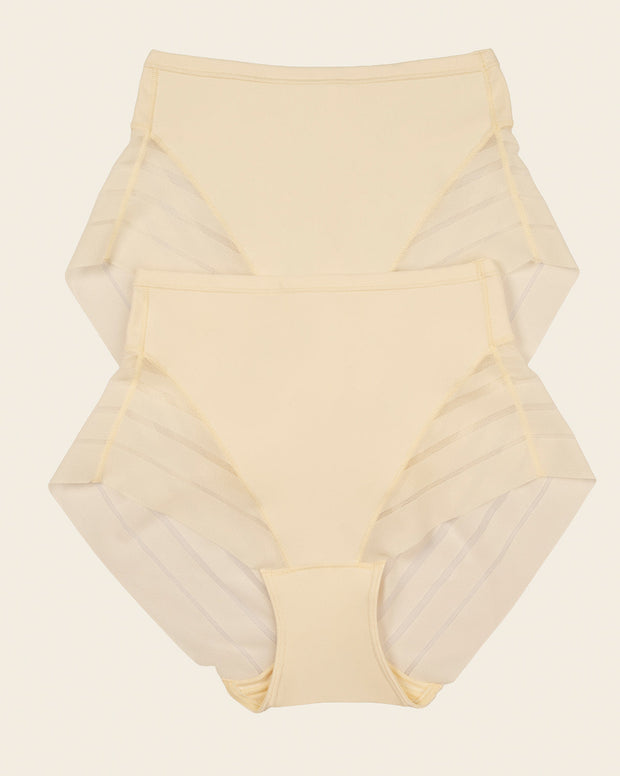 Lace stripe undetectable classic shaper panty