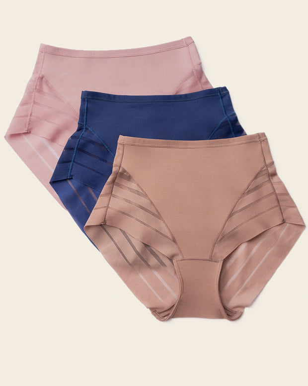 Lace stripe undetectable classic shaper panty