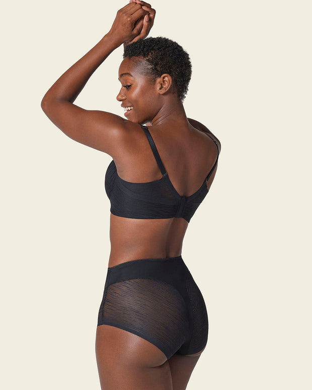 High-waisted sheer lace shaper panty