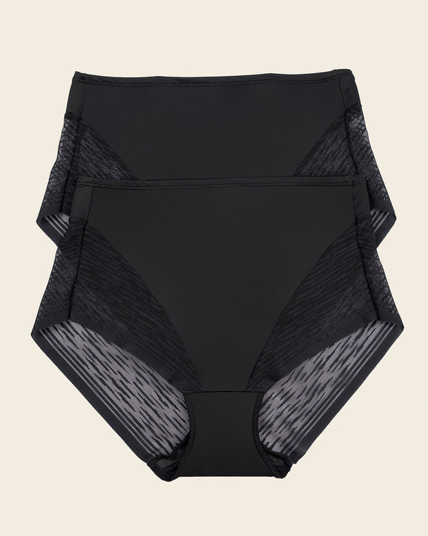 High-waisted sheer lace shaper panty