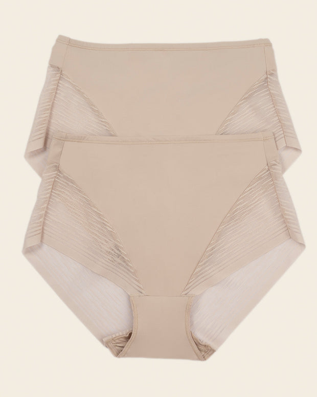 High-waisted sheer lace shaper panty