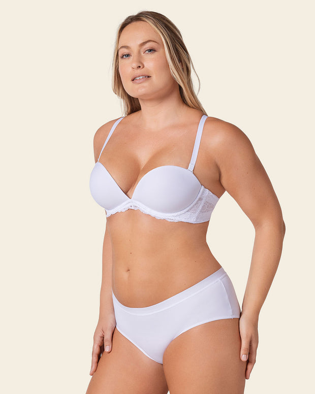 The 3d bra: triple push-up plunge bra