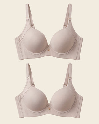 High profile back smoothing bra with soft full coverage cups#color_802-nude