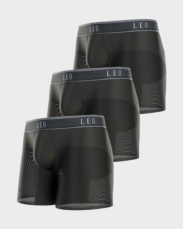 High-Tech Mesh Boxer Brief with Ergonomic Pouch