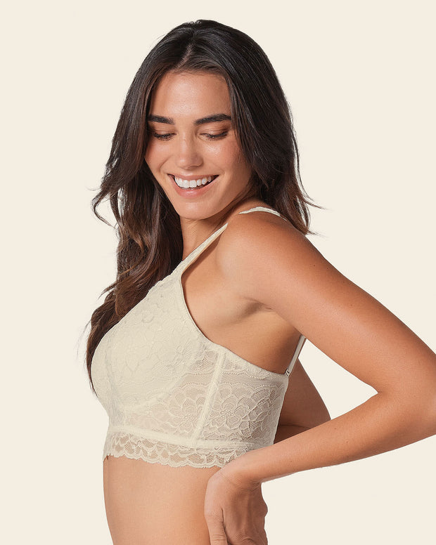 Luxe lace underwire smoothing bustier