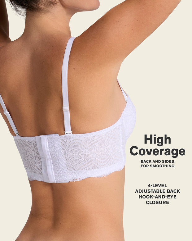 Convertible balconette lace push up bra