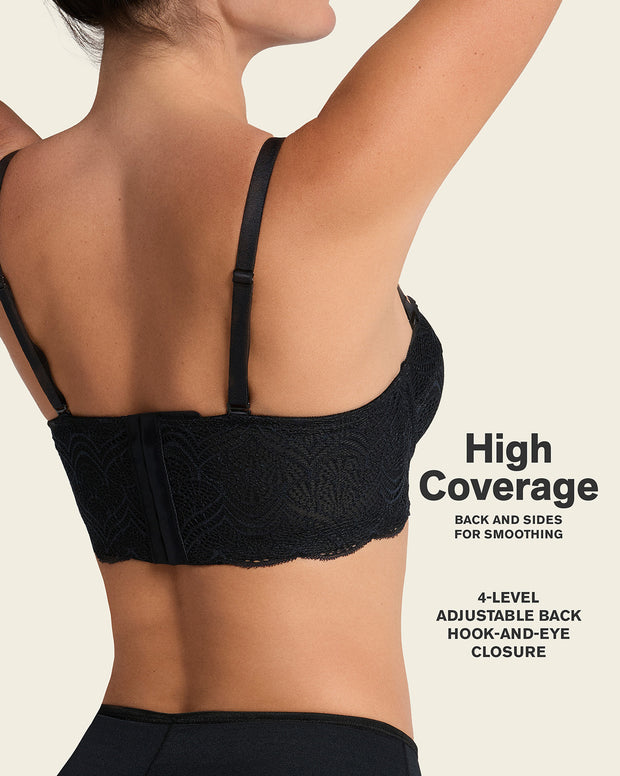 Convertible balconette lace push up bra