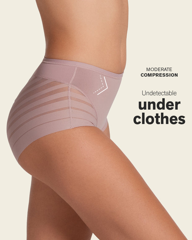 Lace stripe undetectable classic shaper panty