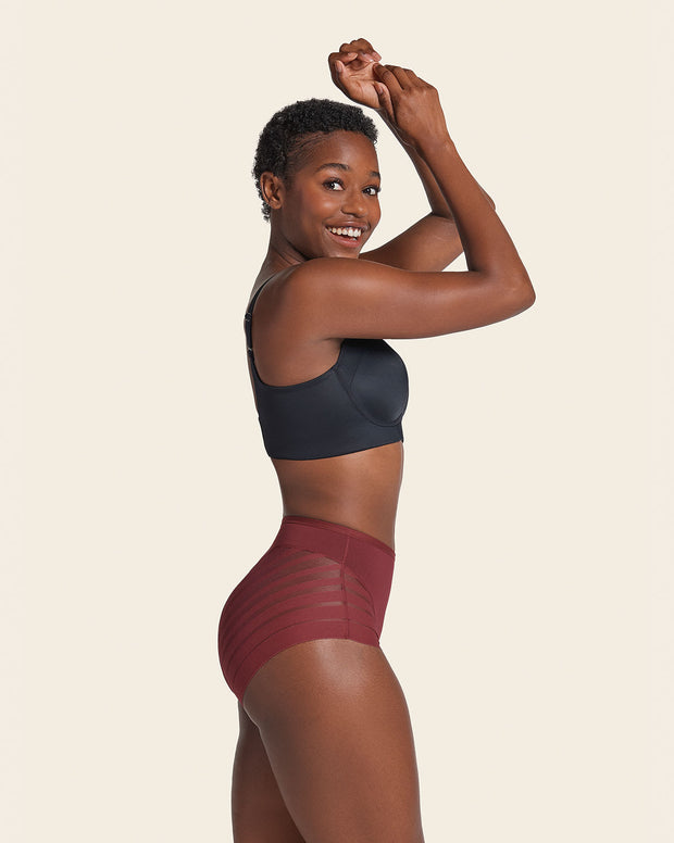 Lace stripe undetectable classic shaper panty