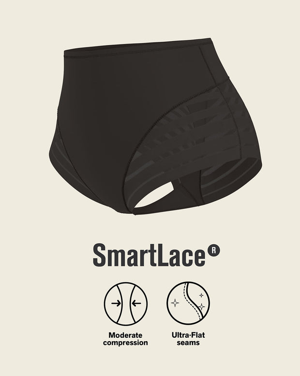 Lace stripe undetectable classic shaper panty