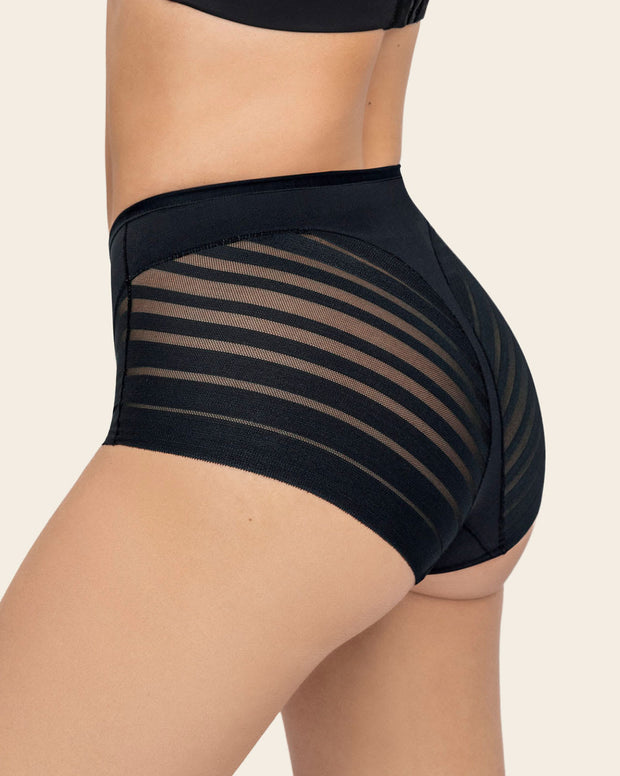 Lace stripe undetectable classic shaper panty