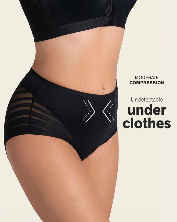 Lace stripe undetectable classic shaper panty