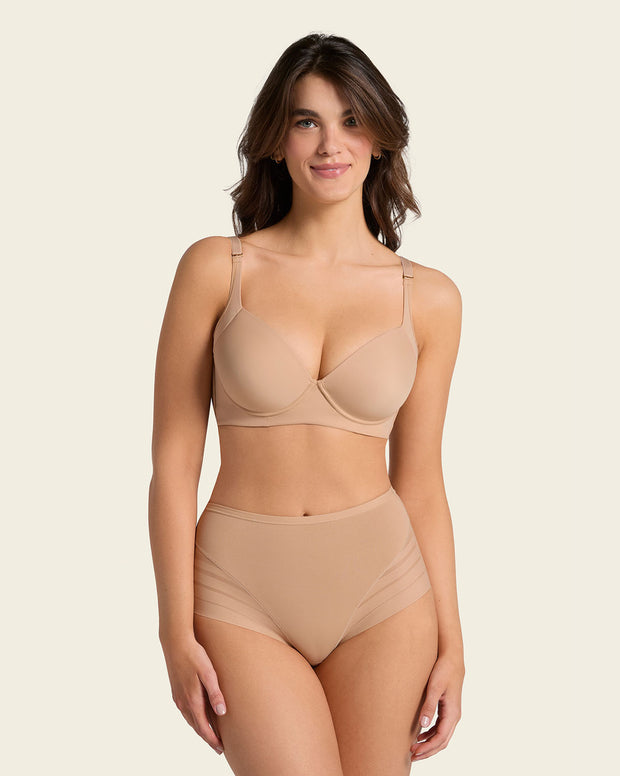 Lace stripe undetectable classic shaper panty