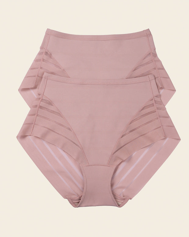 Lace stripe undetectable classic shaper panty