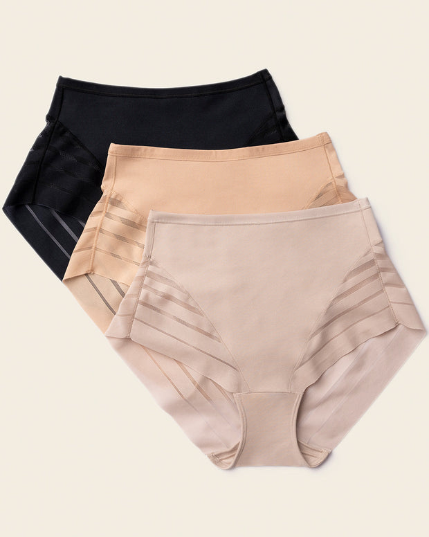 Lace stripe undetectable classic shaper panty