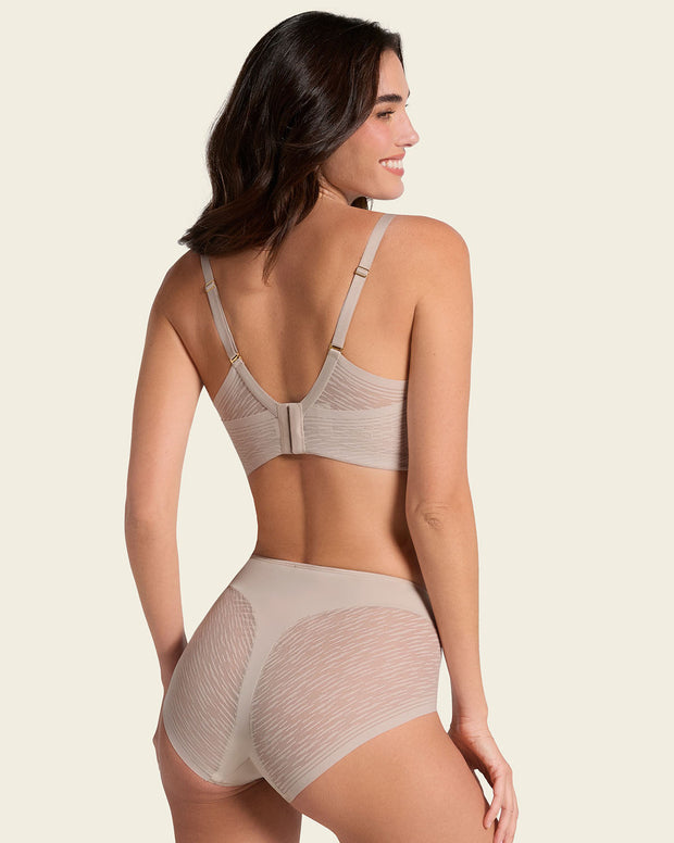High-waisted sheer lace shaper panty