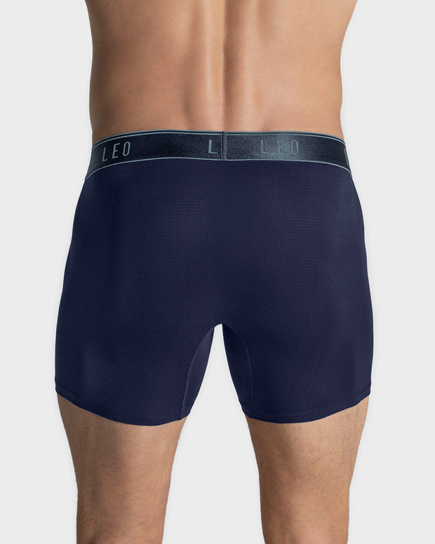 Mid-length boxer brief with ergonomic design