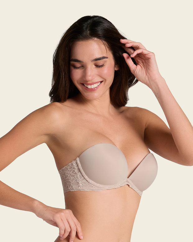 The 3d bra: triple push-up plunge bra
