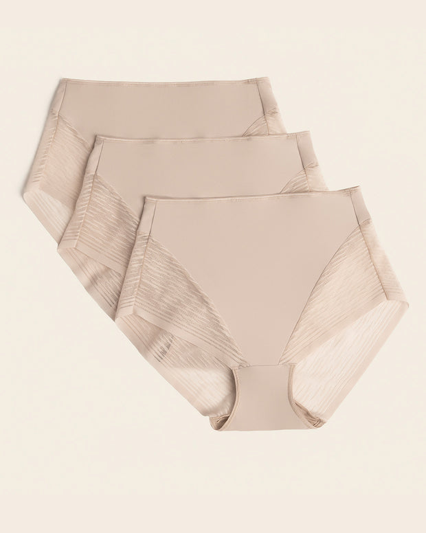 High-waisted sheer lace shaper panty