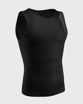 Stretch cotton moderate compression shaper tank#color_700-black