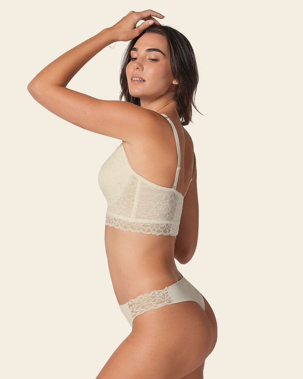 Luxe lace underwire smoothing bustier