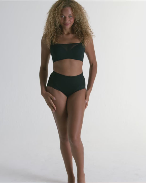 Mesh front contouring bra