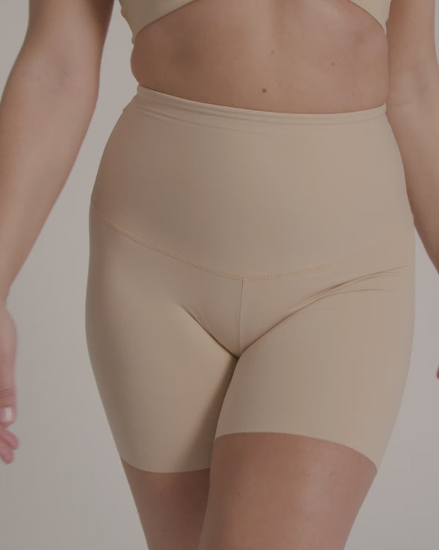 Moderate compression high-waisted shaper slip short