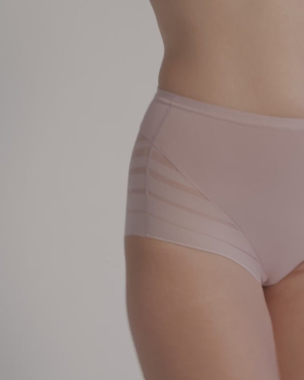 Lace stripe undetectable classic shaper panty