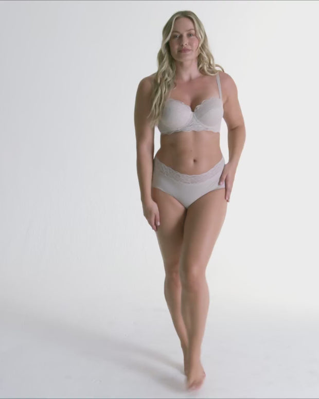 Convertible balconette lace push up bra